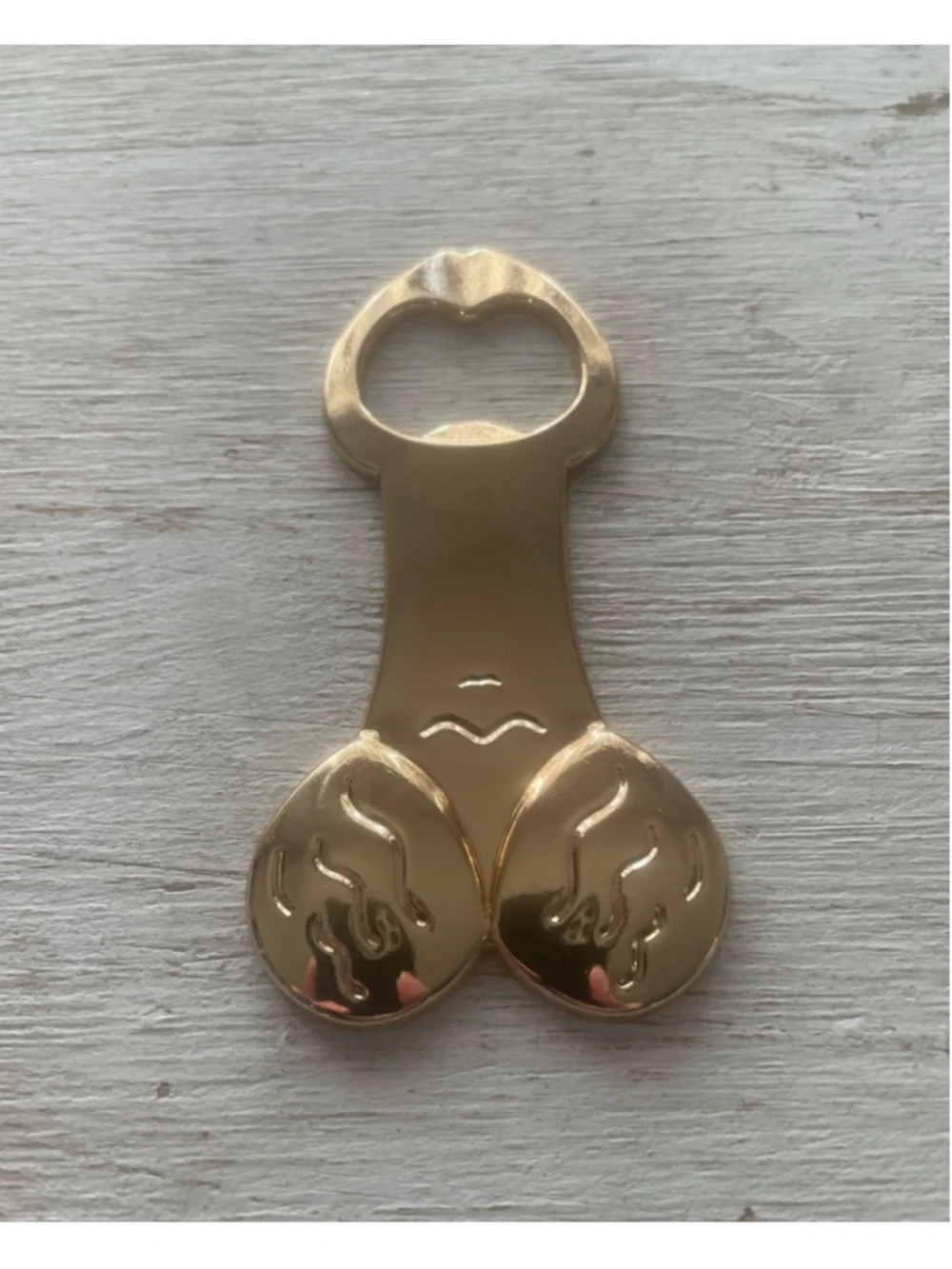 Funny Gold Penis & Balls Bottle Opener Gag Gift